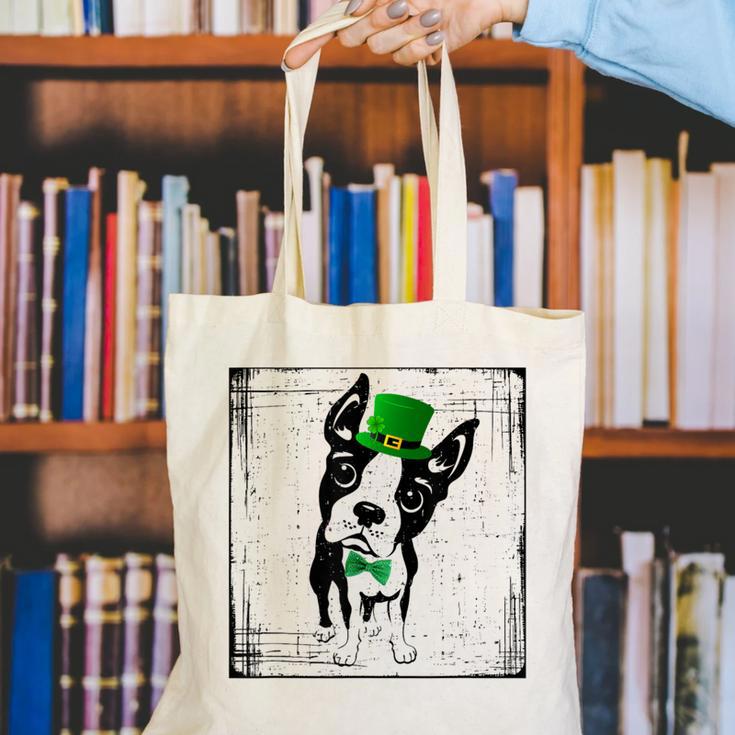 Cool Saint Patrick's Boston Terrier T Shirt For Dogs Lovers Canvas Tote Bag, funny gift