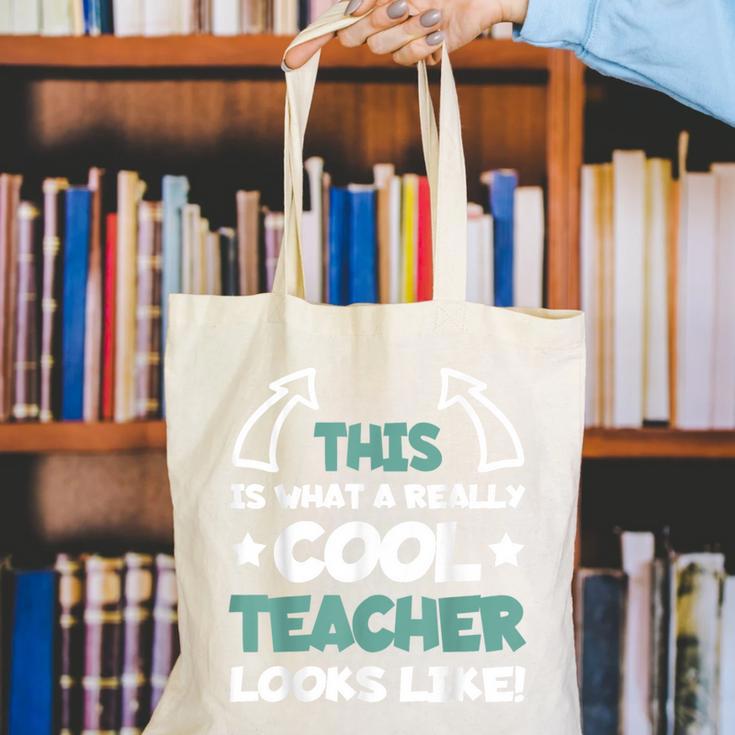 Cool Teacher Saying Teaching Student Men Women Canvas Tote Bag, funny gift Cool Teacher Saying Teaching Student Men Women Canvas Tote Bag, funny gift