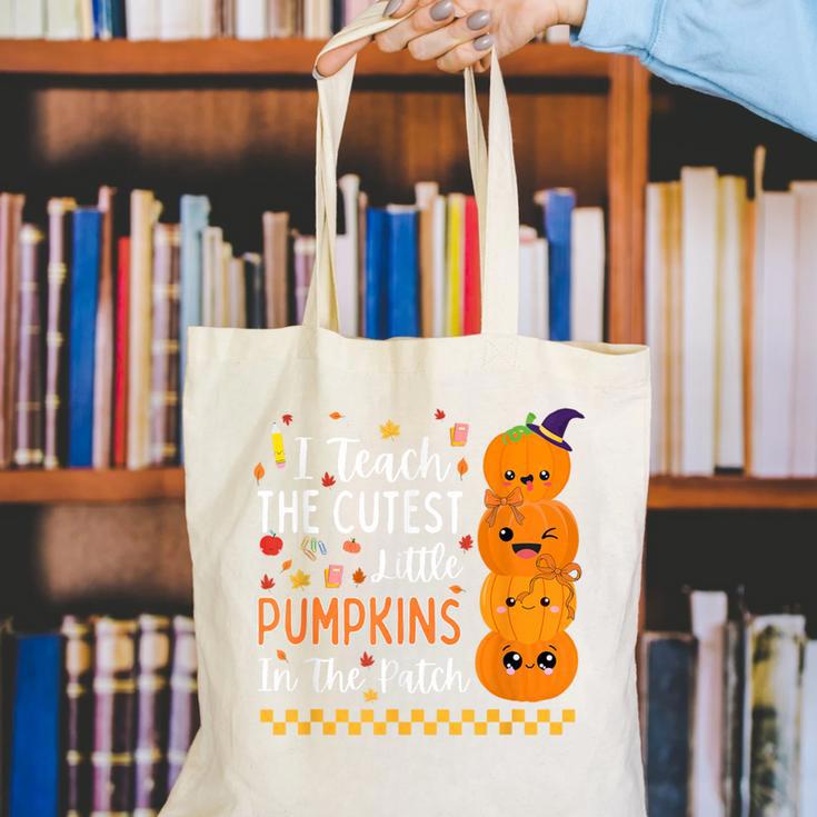 Cute Teacher Halloween For Women Men Teacher Pumpkin Canvas Tote Bag, funny gift