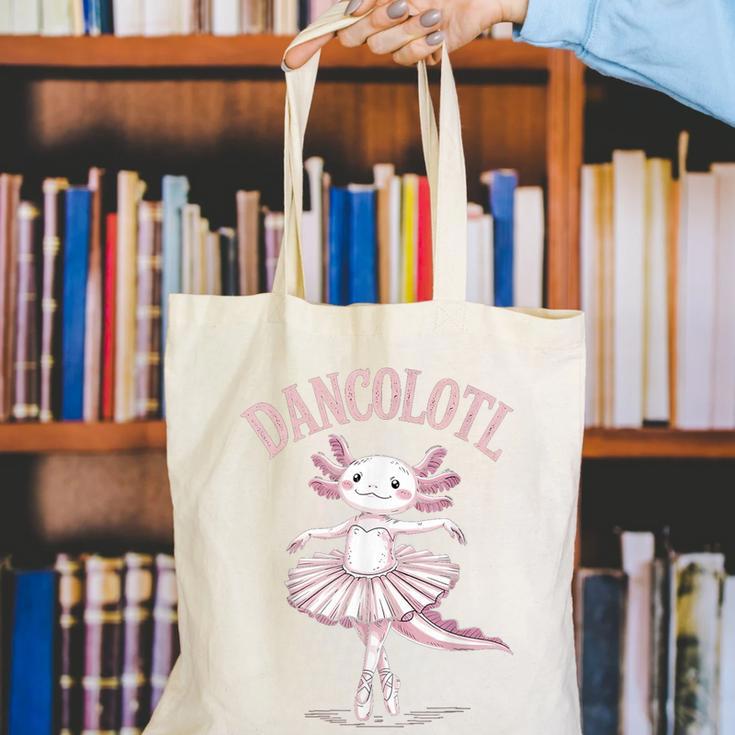 Dancolotl Ballerina Axolotl Ballet Dance Teacher Canvas Tote Bag, funny gift Dancolotl Ballerina Axolotl Ballet Dance Teacher Canvas Tote Bag, funny gift