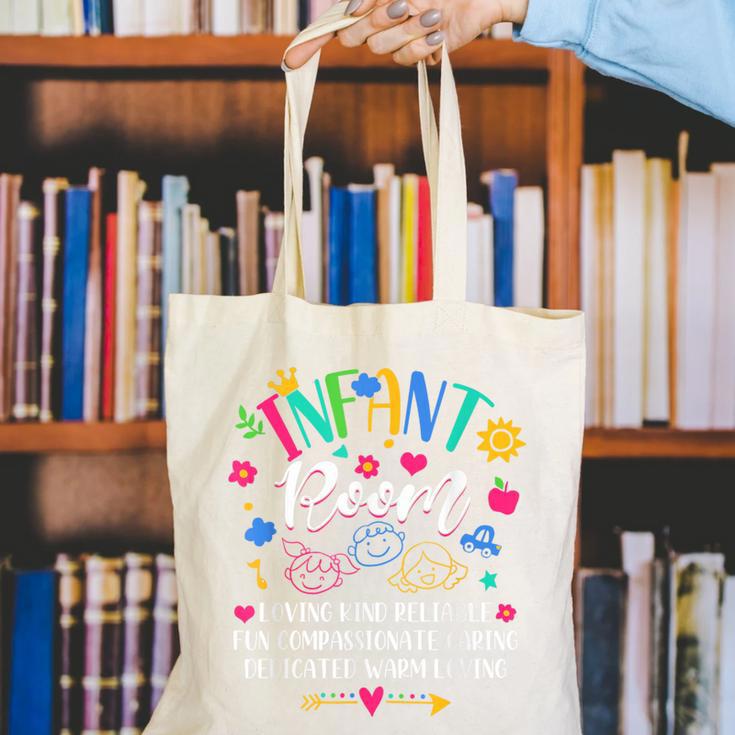 Daycare Provider Loving Kind Reliable Infant Room Teacher Canvas Tote Bag, funny gift Daycare Provider Loving Kind Reliable Infant Room Teacher Canvas Tote Bag, funny gift