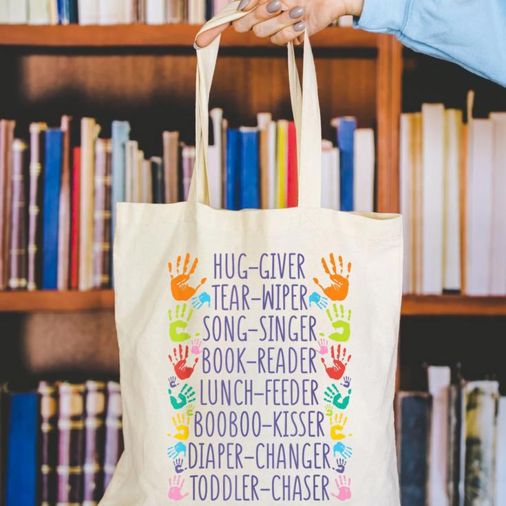 Daycare Provider Daycare Teacher Childcare Provider Canvas Tote Bag, funny gift