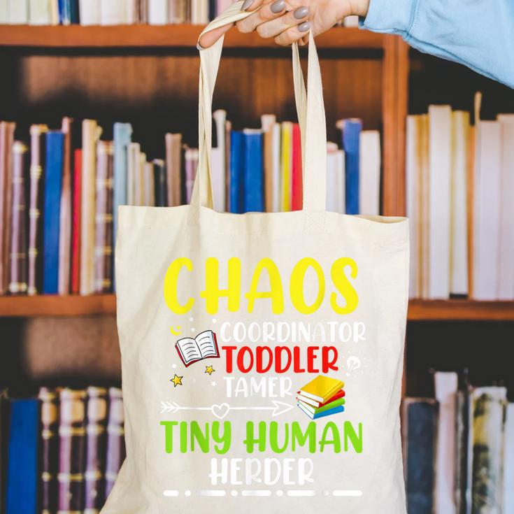 Daycare Teacher School Chaos Coordinator Toddler Tamer For Men Women Kids Canvas Tote Bag, funny gift Daycare Teacher School Chaos Coordinator Toddler Tamer For Men Women Kids Canvas Tote Bag, funny gift