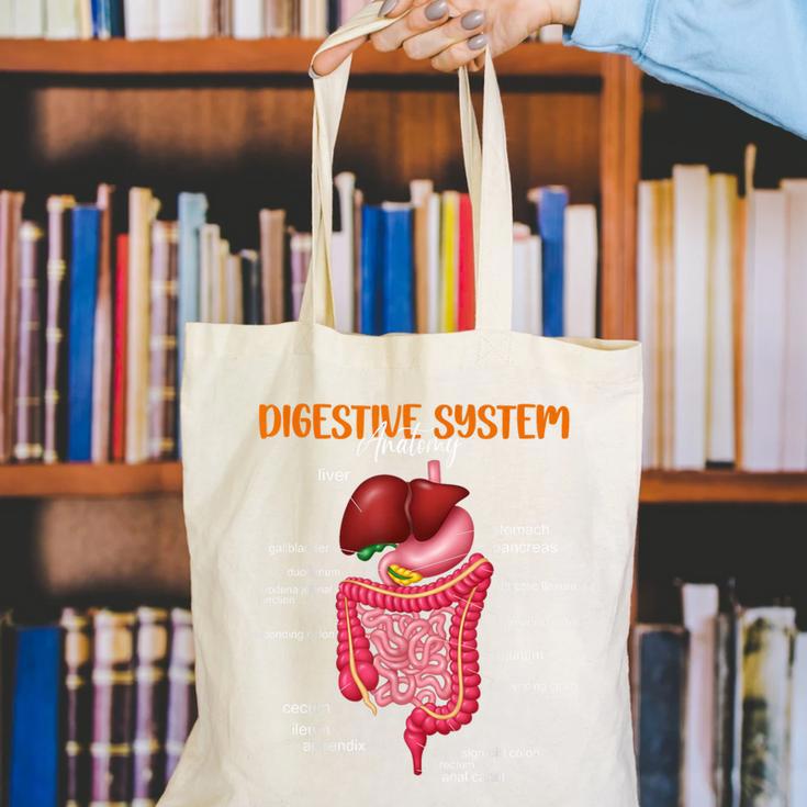 Digestive System Anatomy Anatomical Biology Teacher Canvas Tote Bag, funny gift Digestive System Anatomy Anatomical Biology Teacher Canvas Tote Bag, funny gift