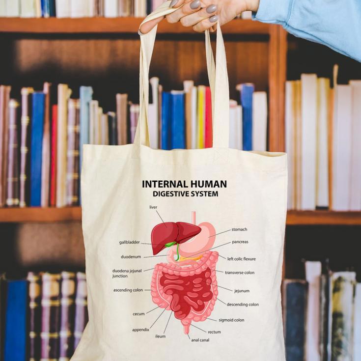 Digestive System Anatomy Anatomical Biology Teacher Men Women Canvas Tote Bag, funny gift Digestive System Anatomy Anatomical Biology Teacher Men Women Canvas Tote Bag, funny gift