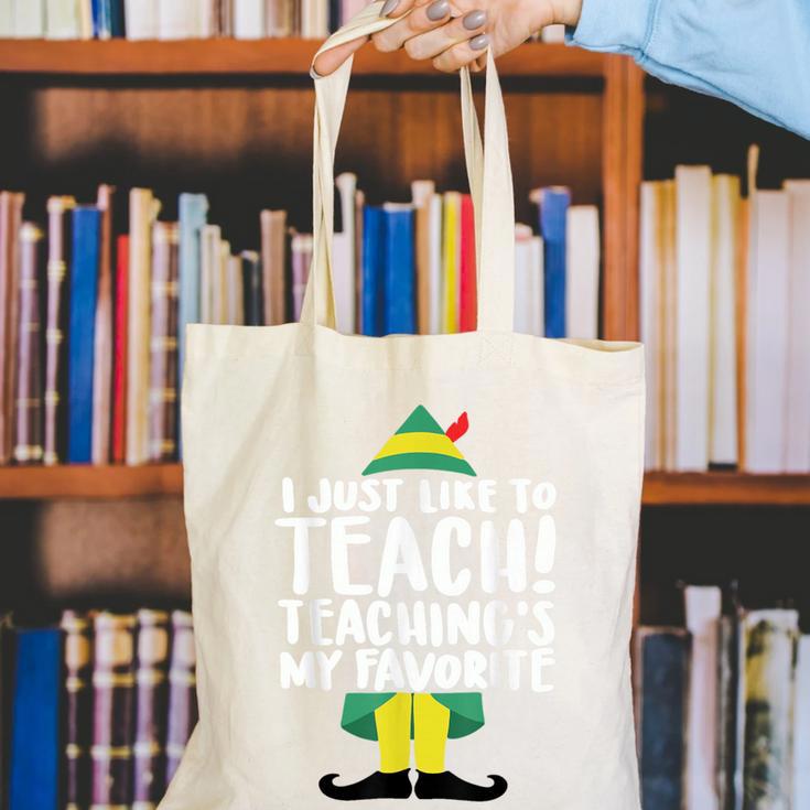 Duble2t I Just Like To Teach Teachings My Favorite Elf Teacher -Adults & -Kids Red Short Sleeve Canvas Tote Bag, funny gift Duble2t I Just Like To Teach Teachings My Favorite Elf Teacher -Adults & -Kids Red Short Sleeve Canvas Tote Bag, funny gift