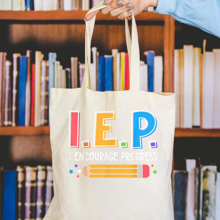 I E P I Encourage Progress Special Education Teacher Canvas Tote Bag, funny gift I E P I Encourage Progress Special Education Teacher Canvas Tote Bag, funny gift