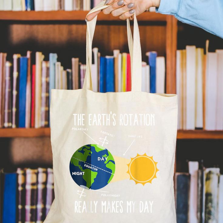 Earth Rotation Earth Day Science Teacher Kids Women Canvas Tote Bag, Science Teacher Tote Bags, funny gift Earth Rotation Earth Day Science Teacher Kids Women Canvas Tote Bag, Science Teacher Tote Bags, funny gift
