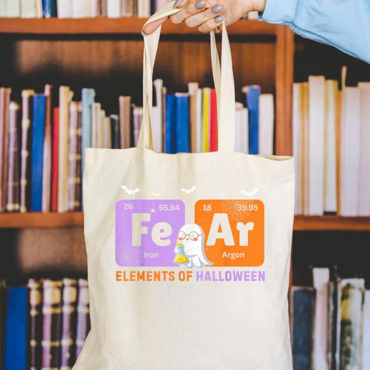 Elements Of Halloween Fear Periodically Chemistry Teacher Canvas Tote Bag, funny gift Elements Of Halloween Fear Periodically Chemistry Teacher Canvas Tote Bag, funny gift