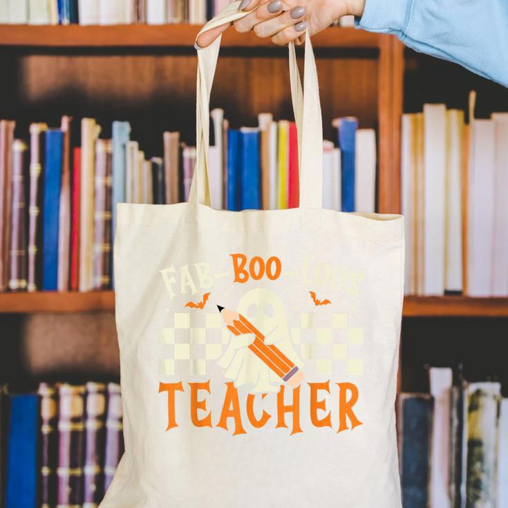 Fab Boo Lous Teacher Retro Ghost Spooky Halloween Costume Canvas Tote Bag, funny gift Fab Boo Lous Teacher Retro Ghost Spooky Halloween Costume Canvas Tote Bag, funny gift