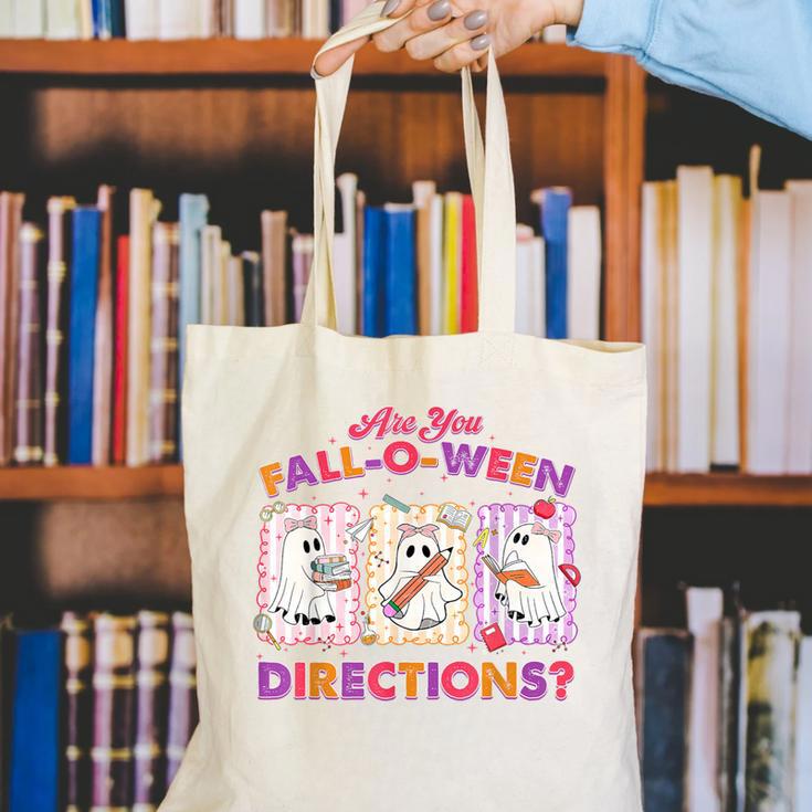 Are You Fall-O-Ween Directions Halloween Teacher Ghost Canvas Tote Bag, funny gift Are You Fall-O-Ween Directions Halloween Teacher Ghost Canvas Tote Bag, funny gift