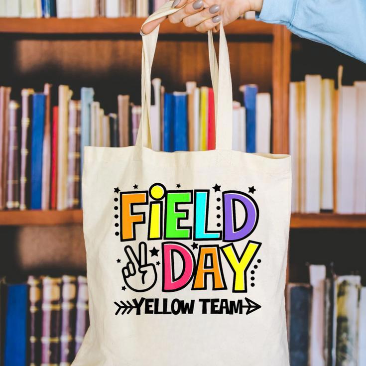 Field Day Yellow Team For Teacher Kids Field Day Games Canvas Tote Bag, funny gift