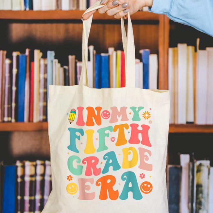 In My Fifth Grade Era 5th Grade Teacher Back To School Canvas Tote Bag, funny gift