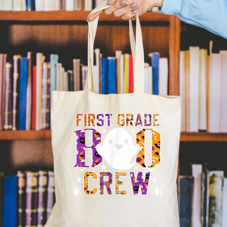 First Grade Boo Crew Teacher Student Halloween Costume Canvas Tote Bag, First Grade Teacher Tote Bags, funny gift First Grade Boo Crew Teacher Student Halloween Costume Canvas Tote Bag, First Grade Teacher Tote Bags, funny gift