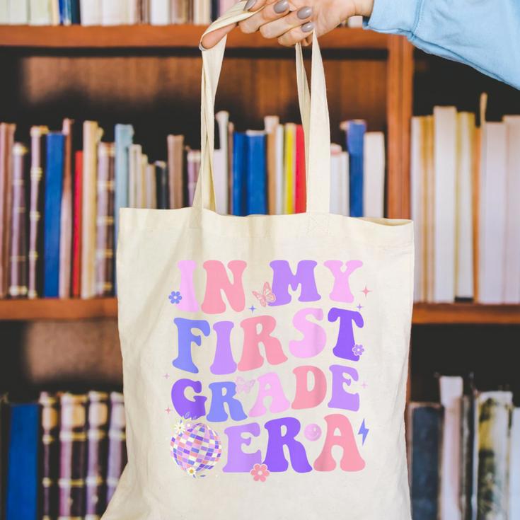 In My First Grade Era 1st Grade Girls Teacher Back To School Canvas Tote Bag, First Grade Teacher Tote Bags, funny gift In My First Grade Era 1st Grade Girls Teacher Back To School Canvas Tote Bag, First Grade Teacher Tote Bags, funny gift