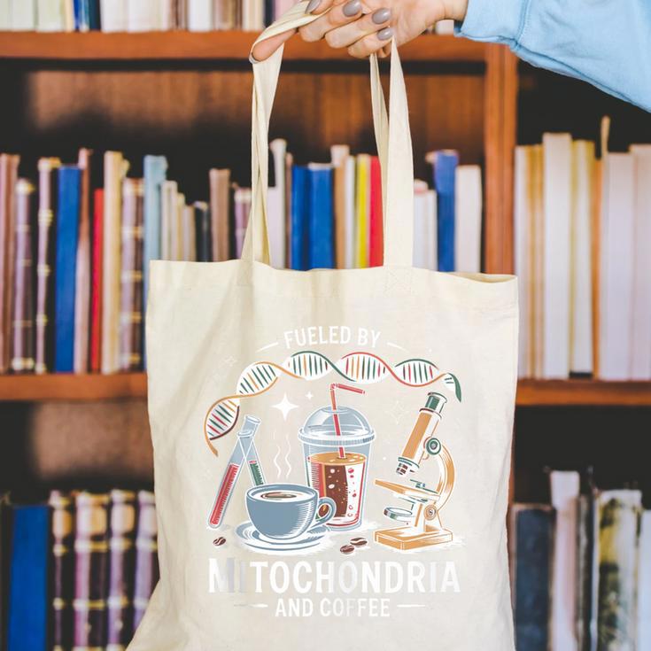 Fueled By Mitochondria Coffee Science Teacher Student Canvas Tote Bag, Science Teacher Tote Bags, funny gift Fueled By Mitochondria Coffee Science Teacher Student Canvas Tote Bag, Science Teacher Tote Bags, funny gift