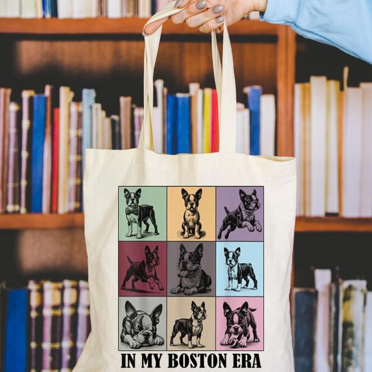 Funny Boston Terrier Quote In My Boston Terrier Era Cool Dog Men Women Canvas Tote Bag, funny gift