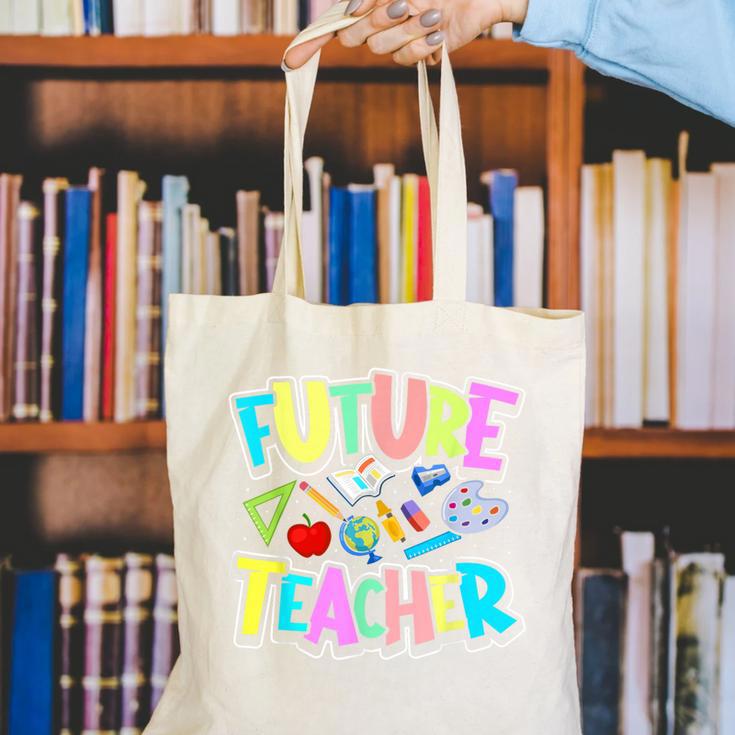 Future Teacher Kid's Career Canvas Tote Bag, Future Teacher Tote Bags, funny gift