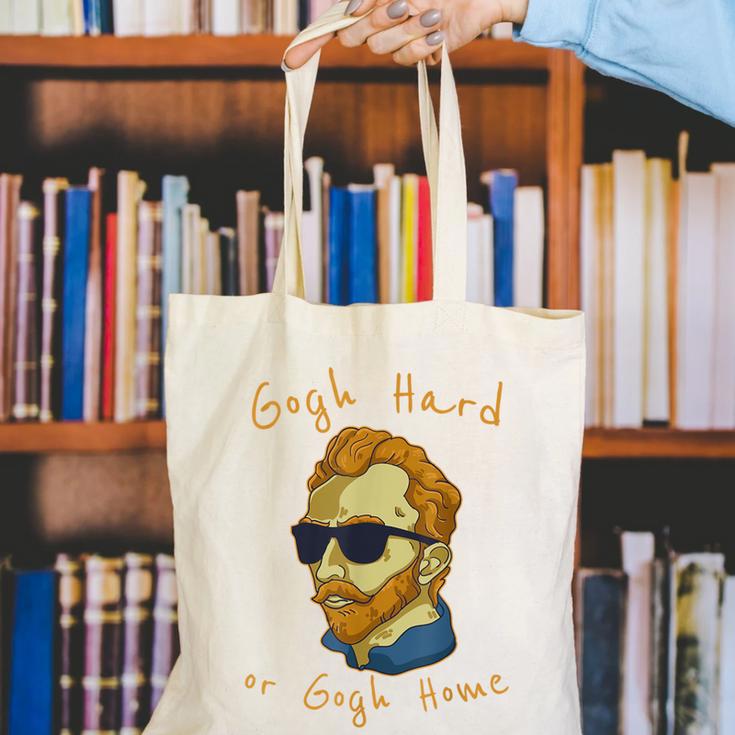 Go Hard Or Go Home Art Teacher Canvas Tote Bag, funny gift