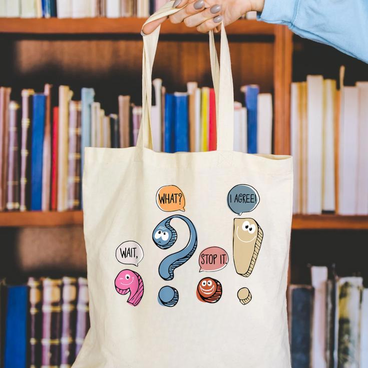 Grammar Teacher Punctuation For English Teacher Men Women Canvas Tote Bag, English Teacher Tote Bags, funny gift Grammar Teacher Punctuation For English Teacher Men Women Canvas Tote Bag, English Teacher Tote Bags, funny gift