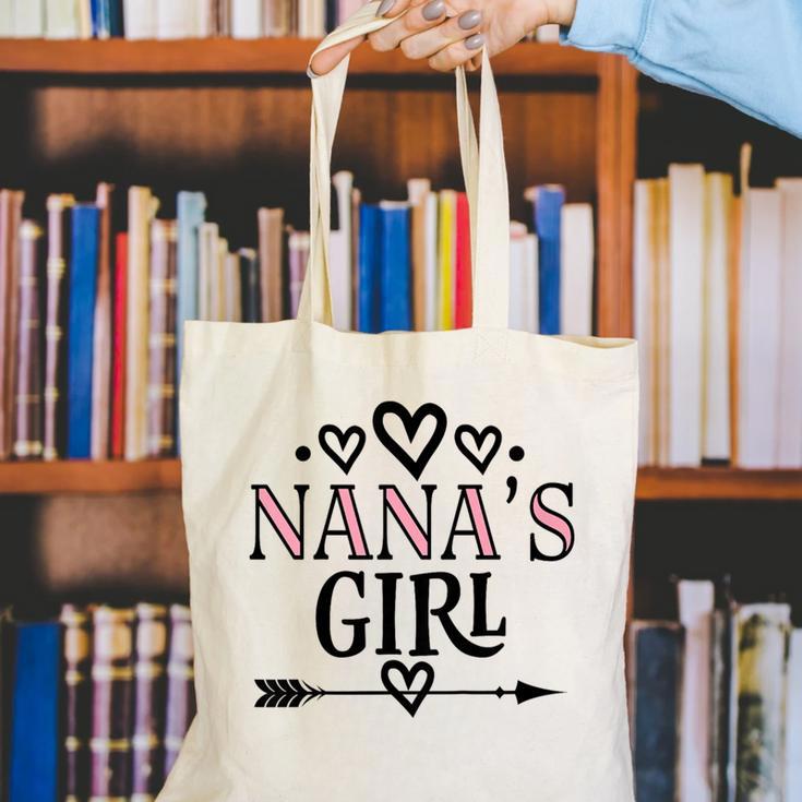 Granddaughter Nanas Girl Canvas Tote Bag, funny gift
