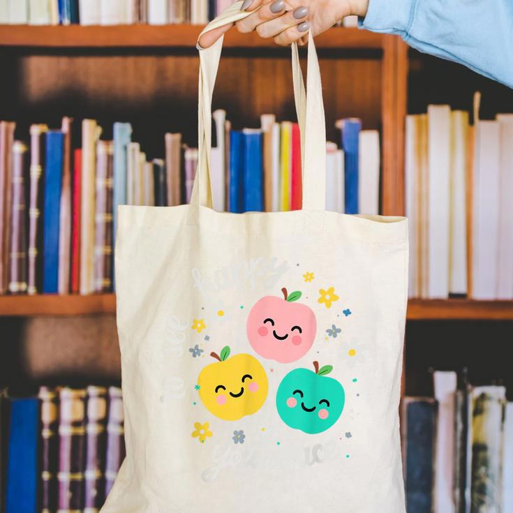 Groovy Happy To See Your Face Teacher School Appreciation Canvas Tote Bag, Groovy Teacher Tote Bags, funny gift Groovy Happy To See Your Face Teacher School Appreciation Canvas Tote Bag, Groovy Teacher Tote Bags, funny gift