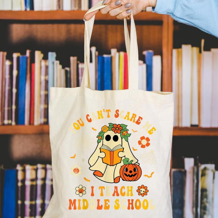 Halloween You Can't Scare Me I Teach Middle School Teacher Canvas Tote Bag, funny gift Halloween You Can't Scare Me I Teach Middle School Teacher Canvas Tote Bag, funny gift