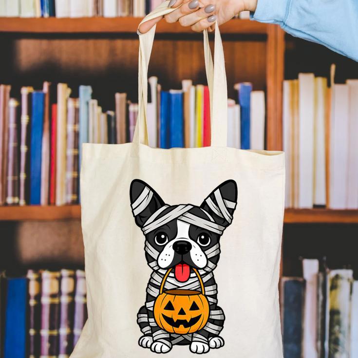 Halloween Dog Boston Terrier Mummy Costume Men Women Kids Canvas Tote Bag, Boston Terrier Halloween Tote Bags, funny gift