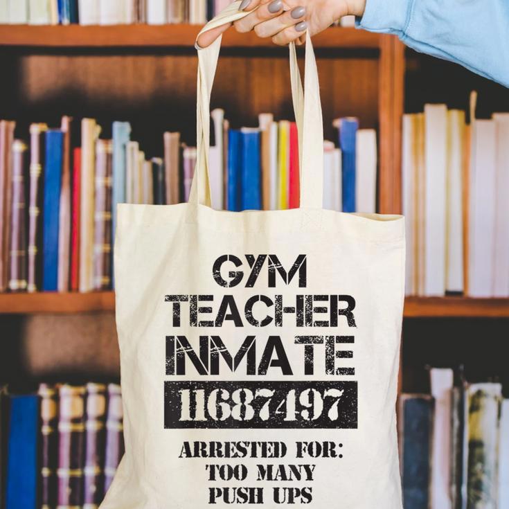 Halloween Gym Teacher Prisoner Costume Canvas Tote Bag, funny gift Halloween Gym Teacher Prisoner Costume Canvas Tote Bag, funny gift