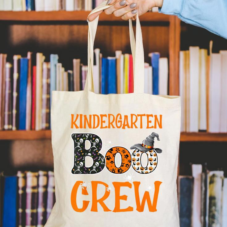 Halloween Kindergarten Boo Crew Kinder Teacher Student Canvas Tote Bag, funny gift
