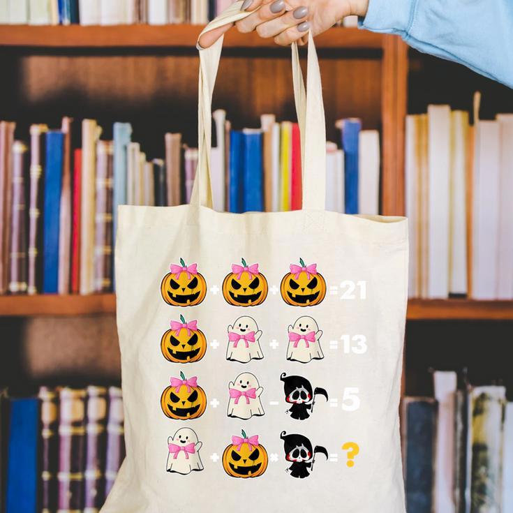 Halloween Math Teacher Men Women Order Of Operations Canvas Tote Bag, funny gift