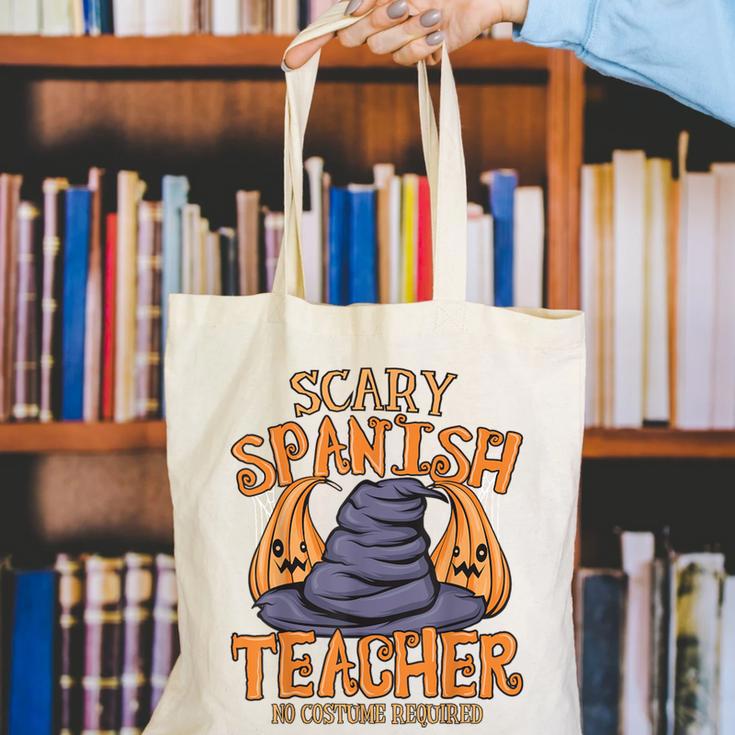 Halloween Scary Spanish Teacher No Costume Required For Men Women Canvas Tote Bag, funny gift