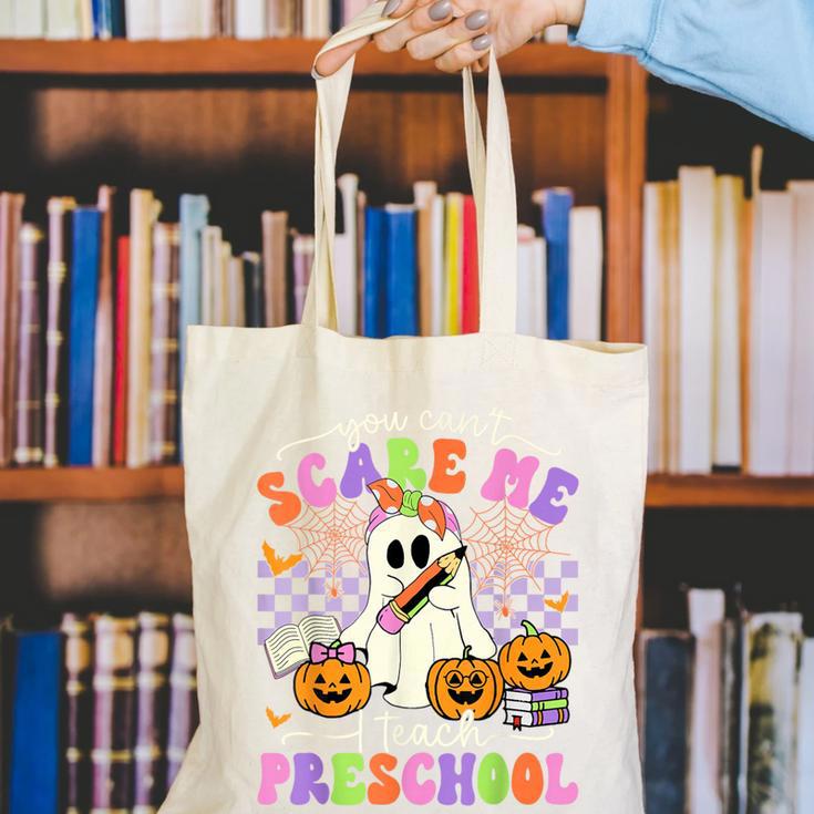 Halloween Teacher You Can't Scare Me I Teach Preschool Canvas Tote Bag, funny gift Halloween Teacher You Can't Scare Me I Teach Preschool Canvas Tote Bag, funny gift