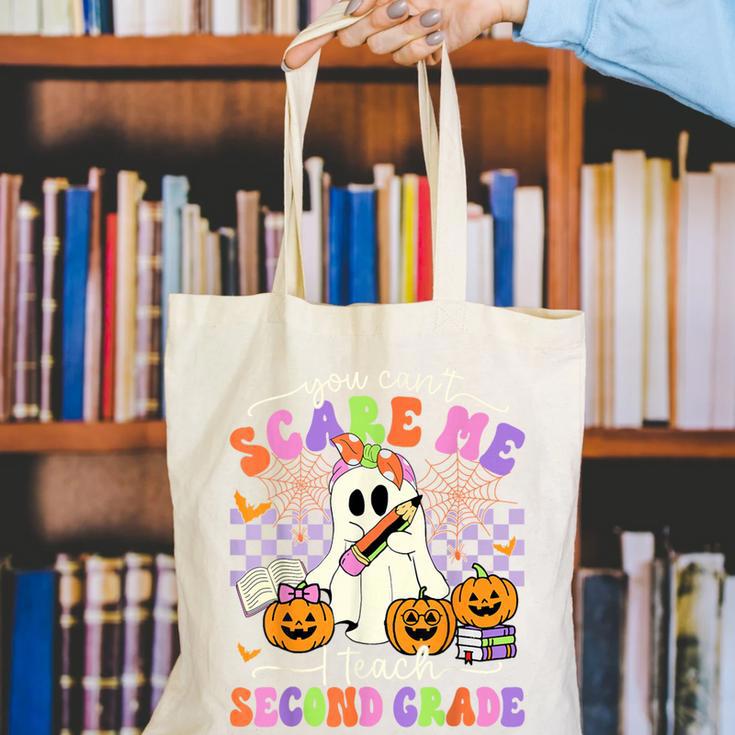 Halloween Teacher You Can't Scare Me I Teach Second Grade Canvas Tote Bag, funny gift