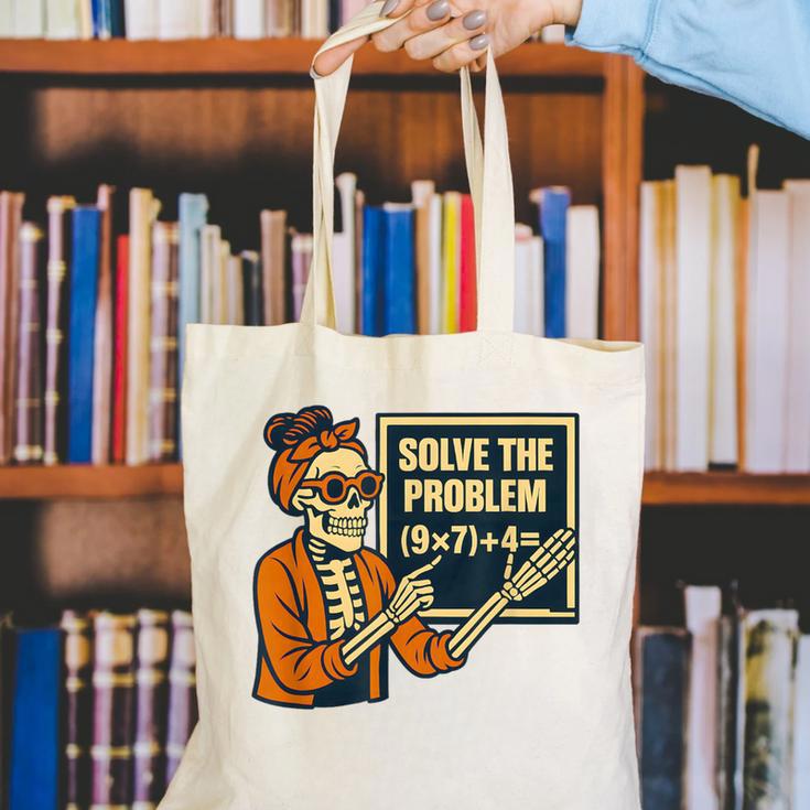 Halloween Teacher Six Seven Meme 6 7 Skeleton Spooky Costume Canvas Tote Bag, funny gift Halloween Teacher Six Seven Meme 6 7 Skeleton Spooky Costume Canvas Tote Bag, funny gift