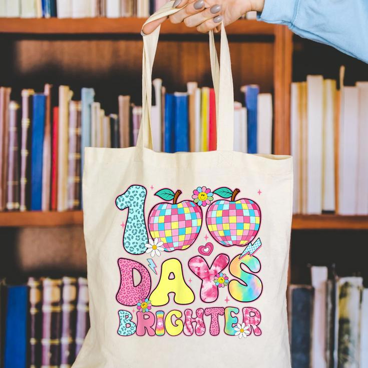 Happy 100th Day Of School 100 Days Brighter Teachers Kids Canvas Tote Bag, funny gift Happy 100th Day Of School 100 Days Brighter Teachers Kids Canvas Tote Bag, funny gift
