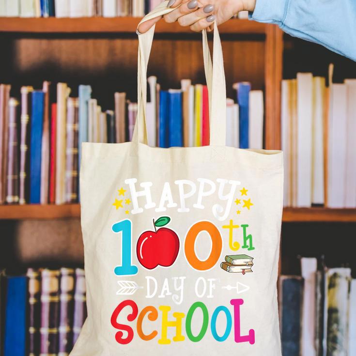 Happy 100th Day Of School Teachers 100 Days Of School Kids Canvas Tote Bag, funny gift Happy 100th Day Of School Teachers 100 Days Of School Kids Canvas Tote Bag, funny gift