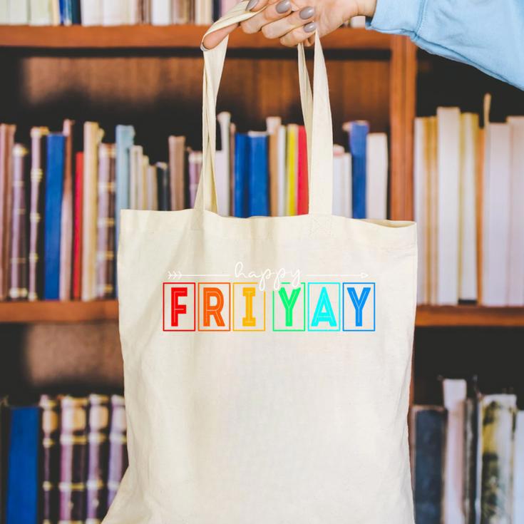 Happy Fri Yay Teacher Friday Canvas Tote Bag, funny gift Happy Fri Yay Teacher Friday Canvas Tote Bag, funny gift