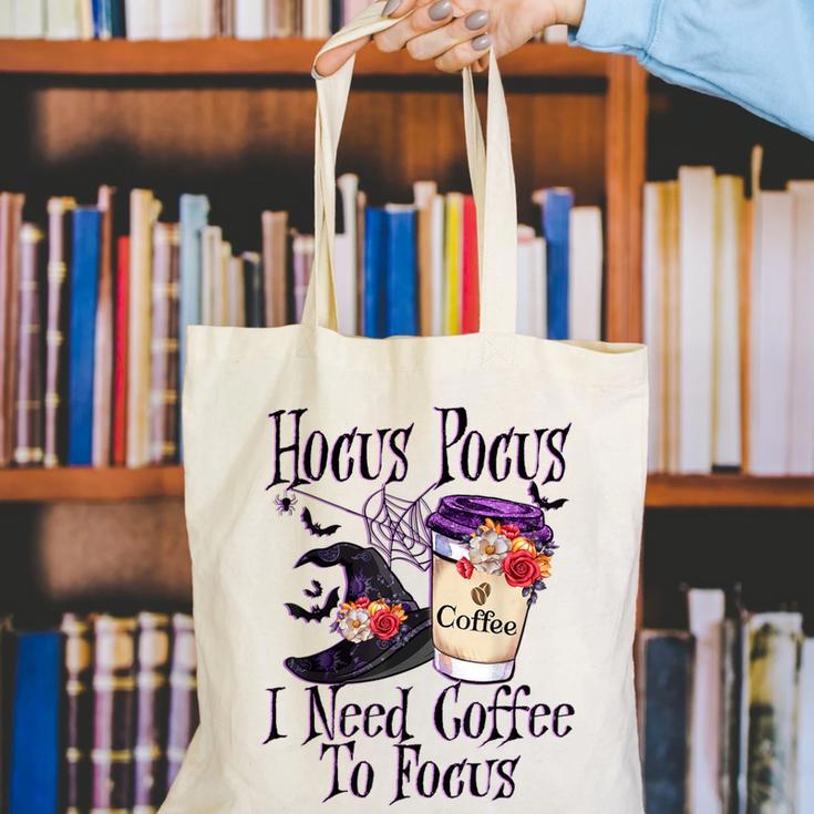 Hocus Pocus I Need Coffee To Focus Halloween Teacher Canvas Tote Bag, funny gift Hocus Pocus I Need Coffee To Focus Halloween Teacher Canvas Tote Bag, funny gift
