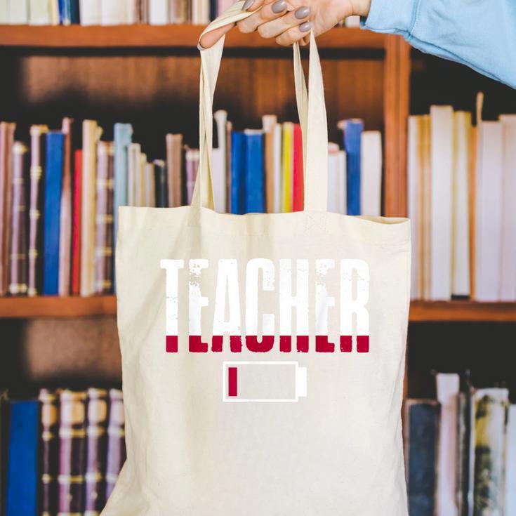 Humor Teacher Empty Battery Power Men Women Canvas Tote Bag, funny gift Humor Teacher Empty Battery Power Men Women Canvas Tote Bag, funny gift