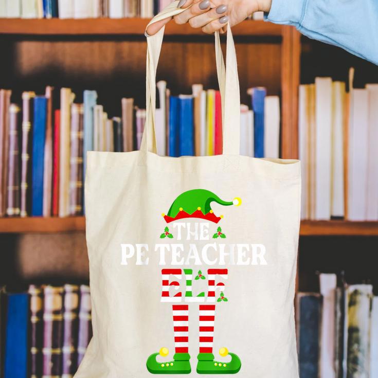 I'm The PE Teacher Elf Christmas Family Matching Canvas Tote Bag, Pe Teacher Tote Bags, funny gift