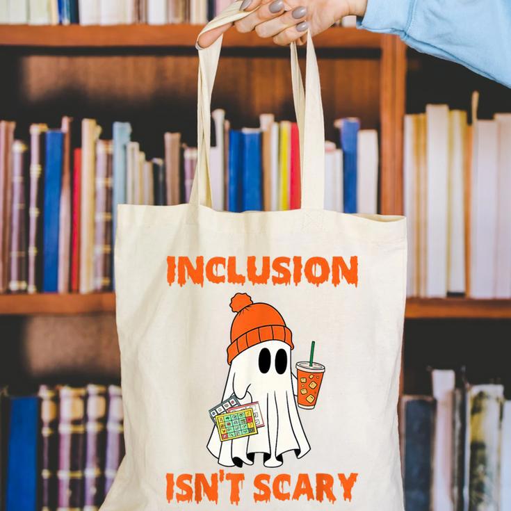 Inclusion Isn't Scary Shirt Halloween SLP Sped Teacher Canvas Tote Bag, funny gift