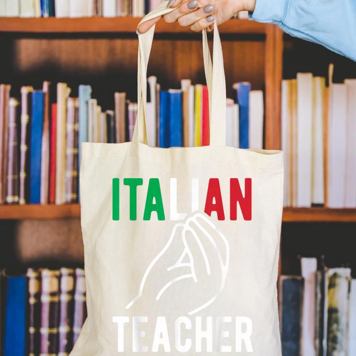 Italian Teacher Italy Italia Back To School First Day Canvas Tote Bag, funny gift Italian Teacher Italy Italia Back To School First Day Canvas Tote Bag, funny gift