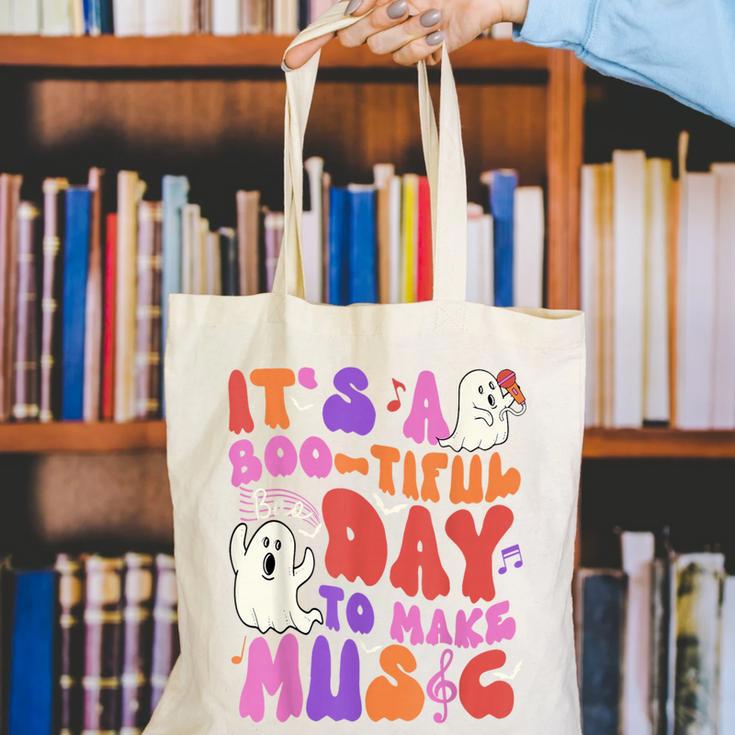 It's a Bootiful Day To Make Music Halloween Music Teacher Canvas Tote Bag, funny gift It's a Bootiful Day To Make Music Halloween Music Teacher Canvas Tote Bag, funny gift