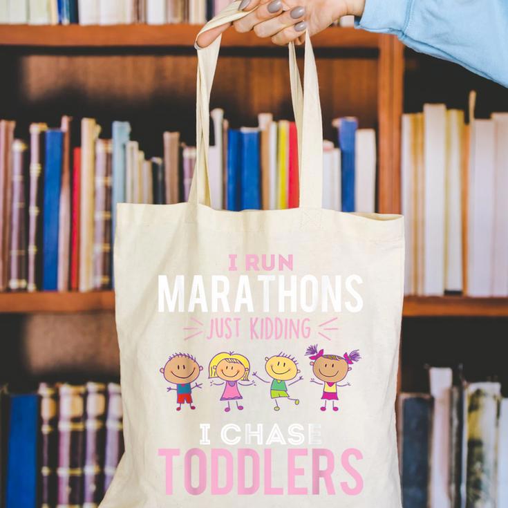 Just Kidding I Chase Toddlers Daycare Provider Nanny Teacher Canvas Tote Bag, funny gift Just Kidding I Chase Toddlers Daycare Provider Nanny Teacher Canvas Tote Bag, funny gift