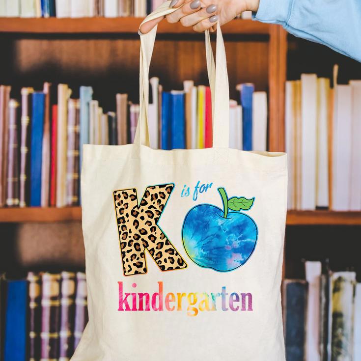 K Is For Kindergarten Teacher Tie Dye Back To School Kinder For Men Women Girls Kids Canvas Tote Bag, funny gift