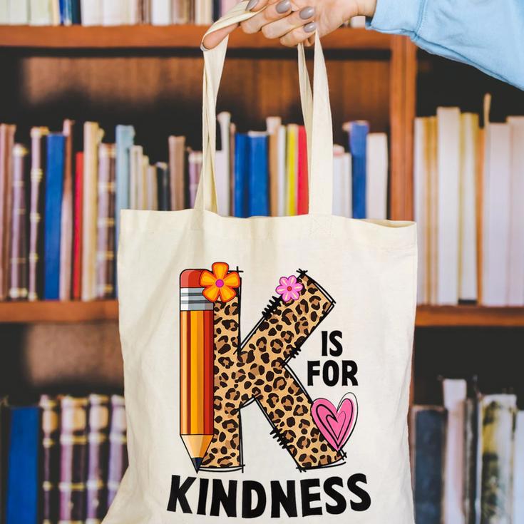 K Is For Kindness Unity Day Teacher Kids Canvas Tote Bag, funny gift