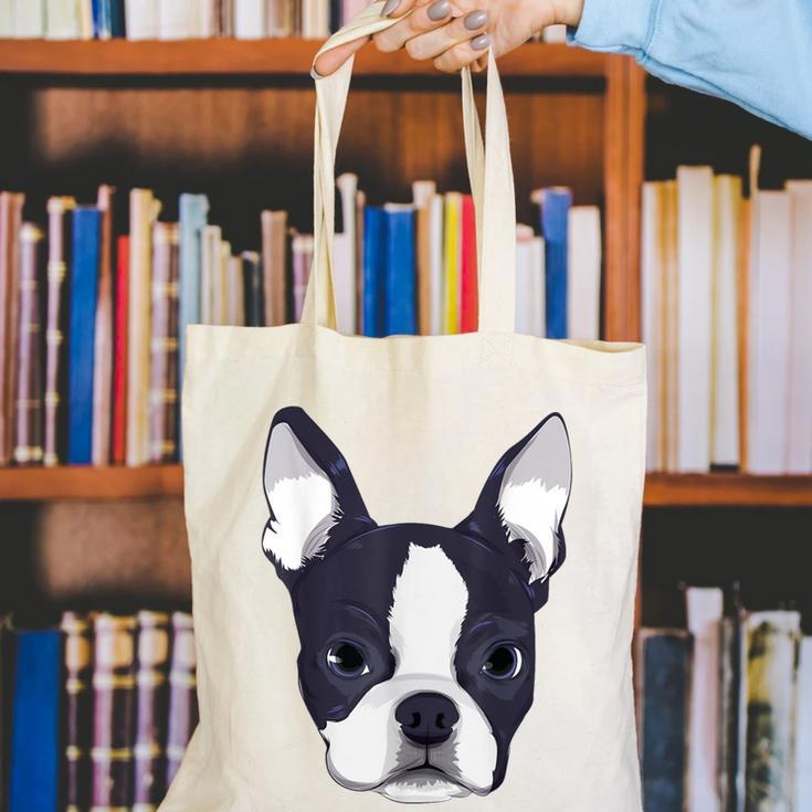 Kids Boston Terrier Dog For Women And Girls Canvas Tote Bag, funny gift