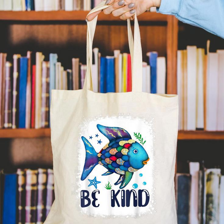 Be Kind Rainbow Fish Teacher Life Back To School Teaching Men Women Canvas Tote Bag, funny gift Be Kind Rainbow Fish Teacher Life Back To School Teaching Men Women Canvas Tote Bag, funny gift