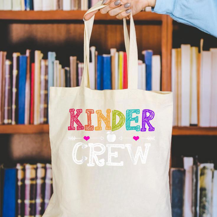 Kinder Crew Kindergarten Teacher 1st Day Of School Canvas Tote Bag, funny gift Kinder Crew Kindergarten Teacher 1st Day Of School Canvas Tote Bag, funny gift